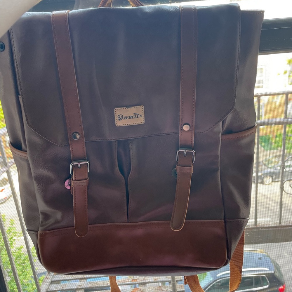 Zebella brown backpack